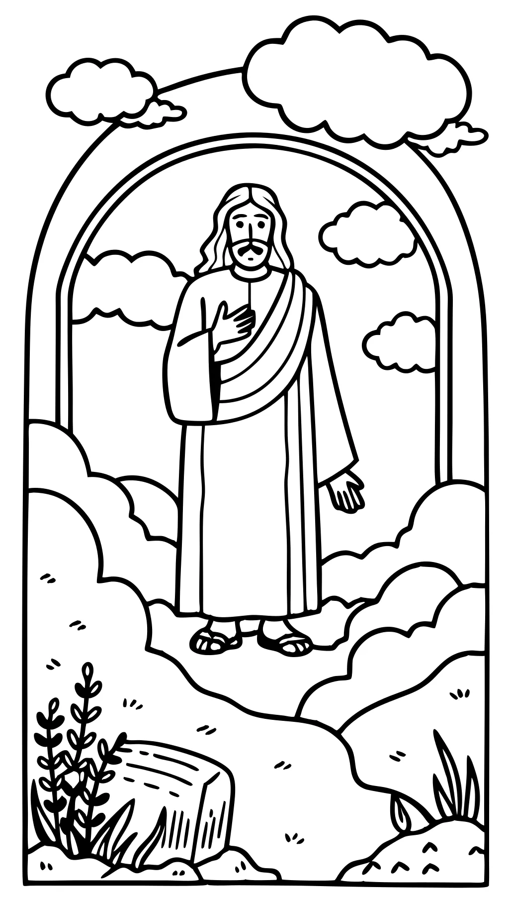 coloring page lazarus